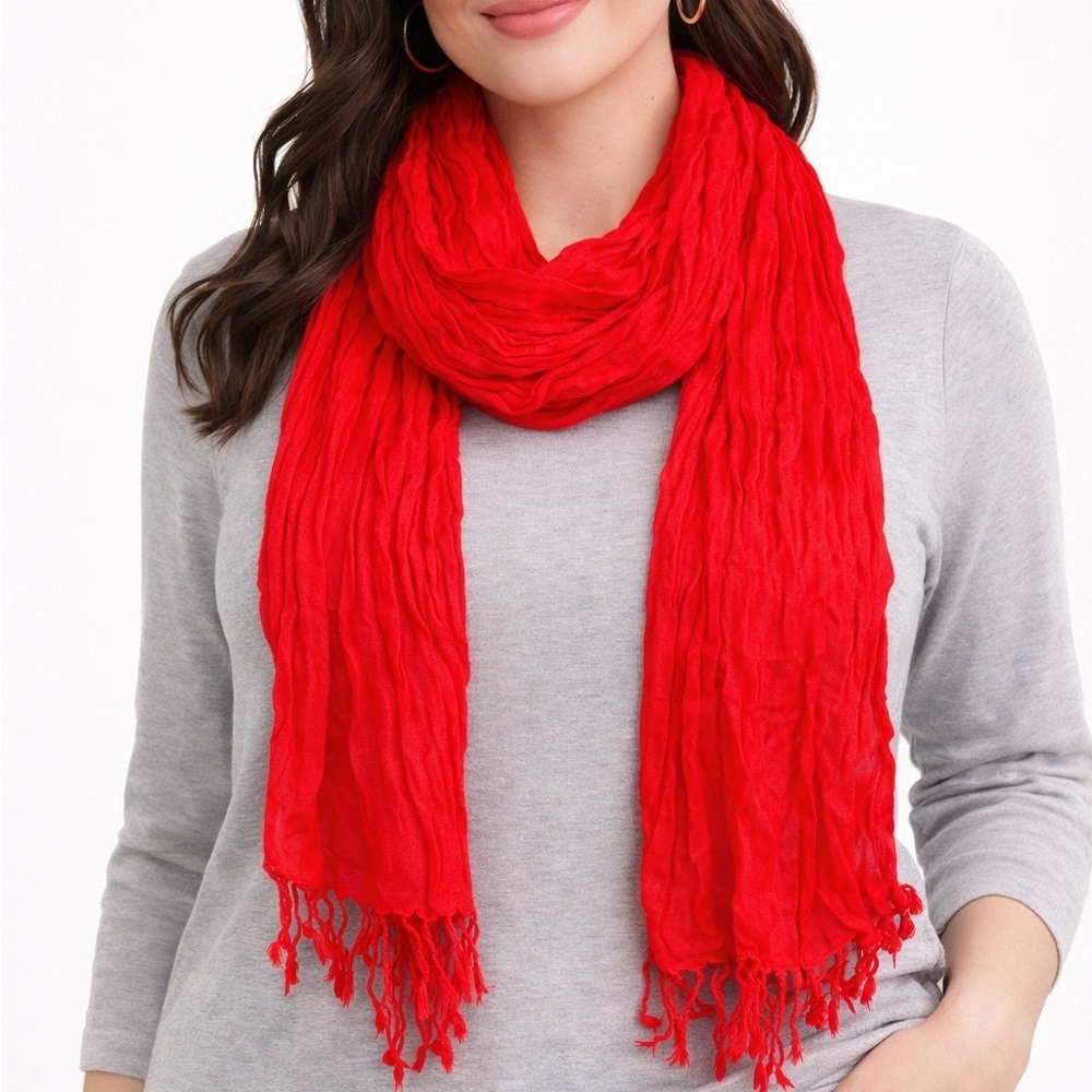Vibrant Red Women's Scarf